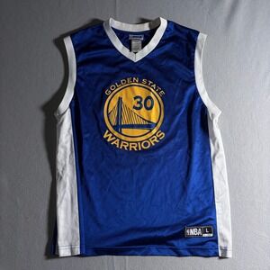 NBA Golden State Warriors Stephen Curry 30 Jersey Mens Large Blue